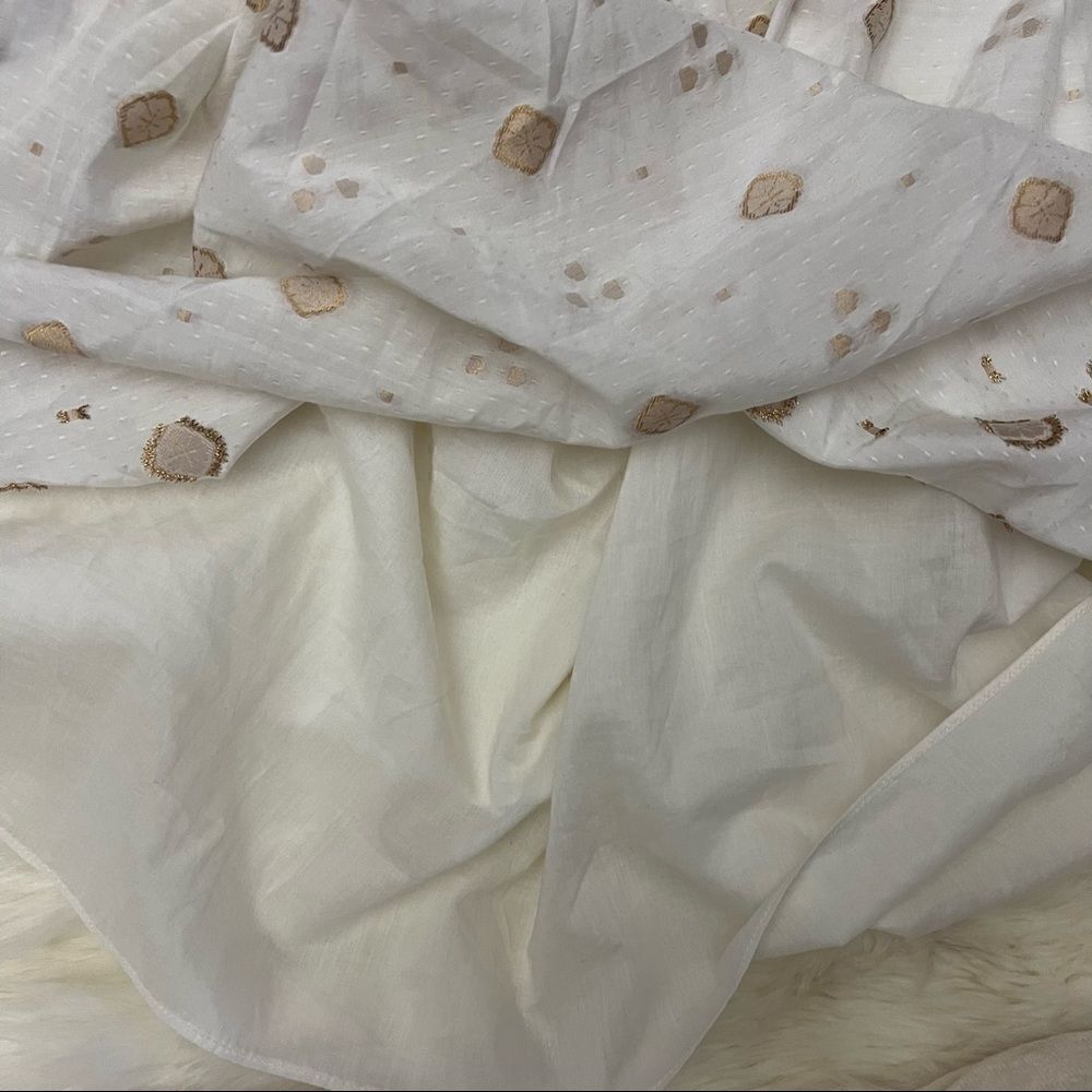 Joie mianda white and gold peasant mini dress - Picture 7 of 12